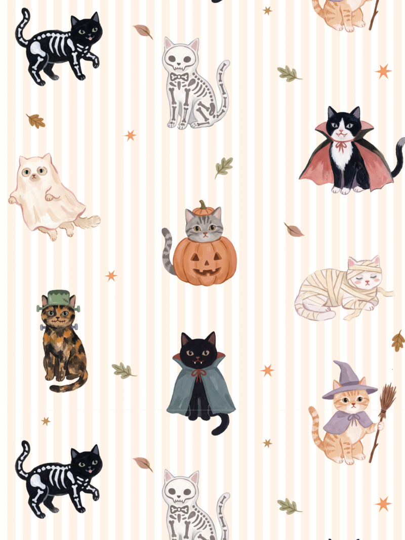 Otulacz HALLOWEENOWE KOTY personalizacja